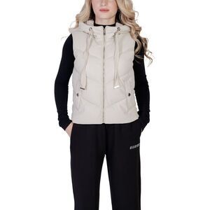 Morgan De Toi Cream Polyethylene Sleveless Women's Jacket